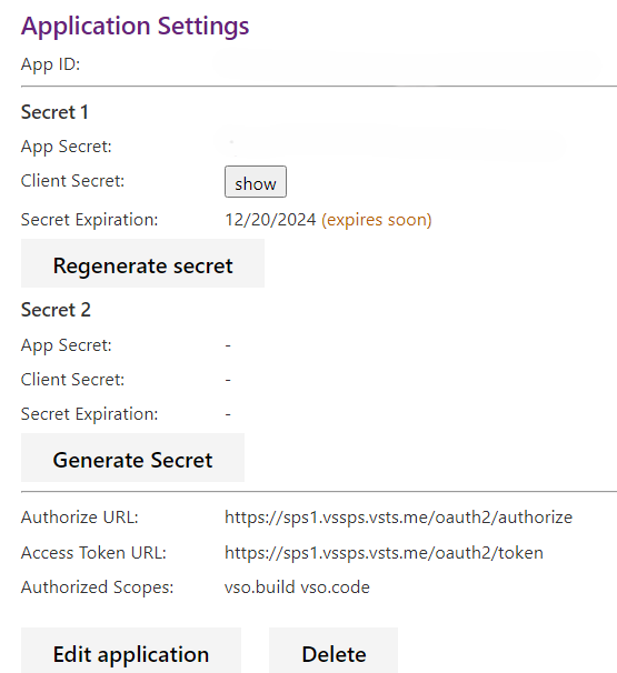 New secret can be generated