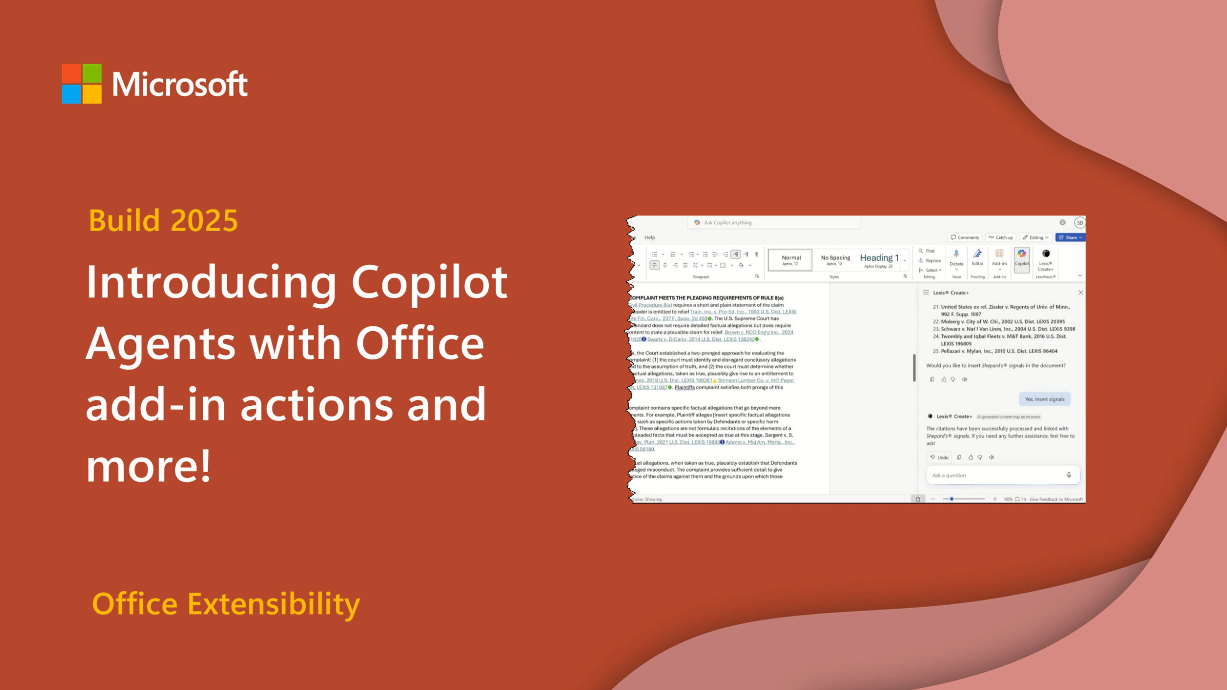Office Add-ins announces Copilot agents with add-in actions and more at Build 2025