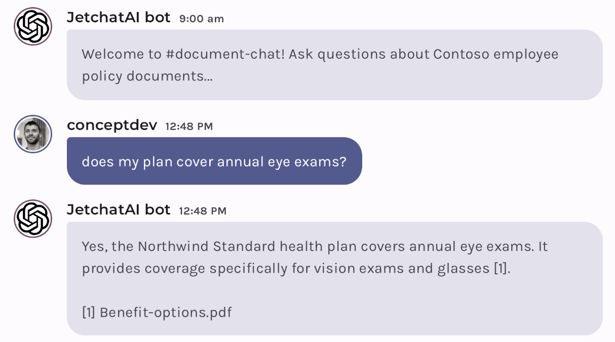 Chunking for citations in a document chat